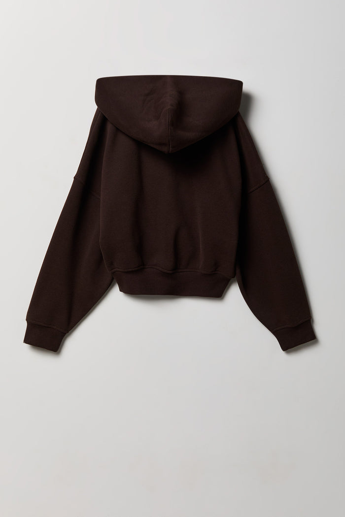 Girls Luxe Fleece Oversized Zip Hoodie