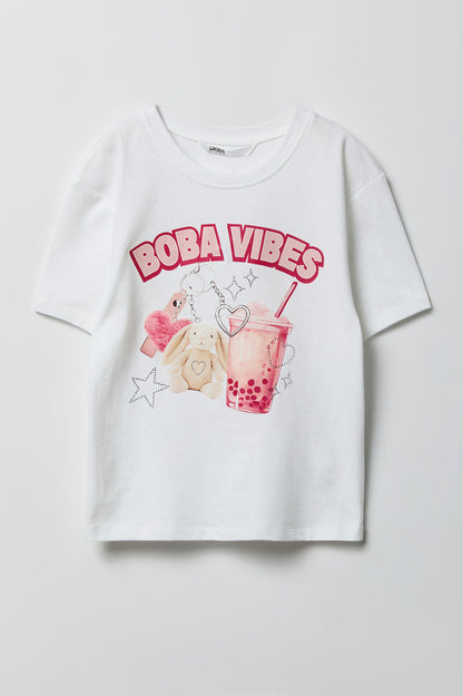 Girls Luxe Heavy Cotton Graphic T-Shirt
