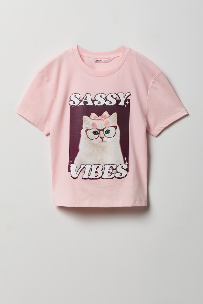Girls Rhinestone Graphic T-Shirt
