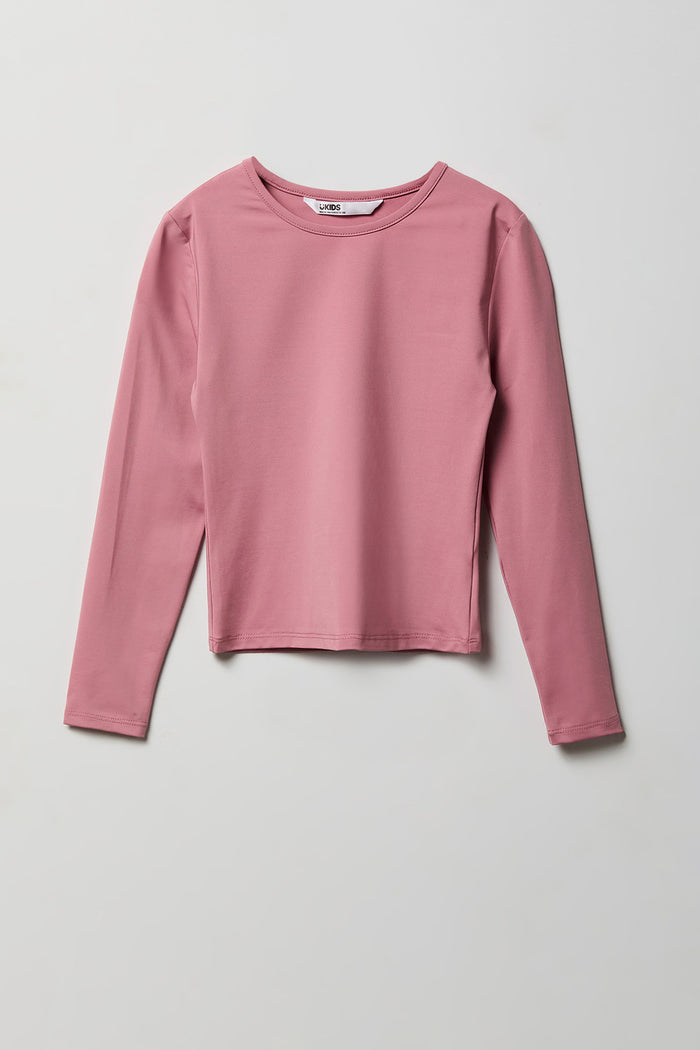 Girls Ribbed Long Sleeve Top