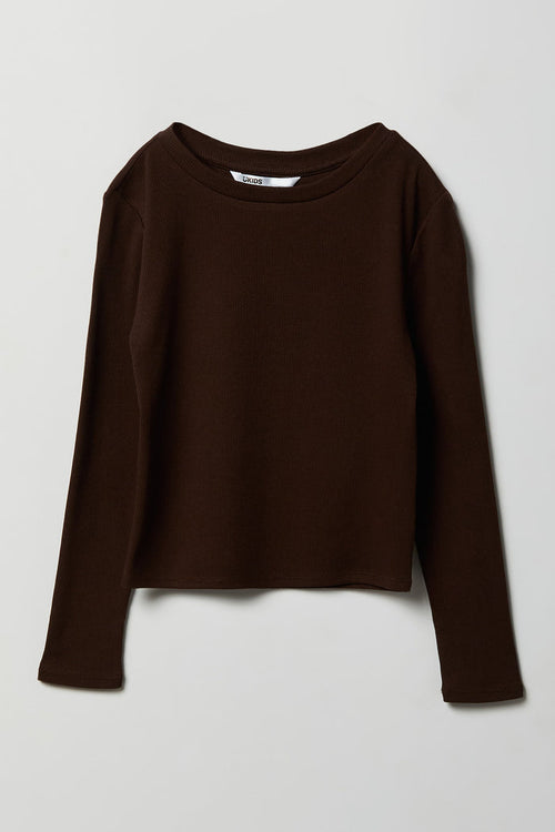 Girls Ribbed Long Sleeve Top