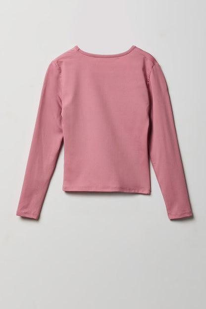 Girls Ribbed Long Sleeve Top