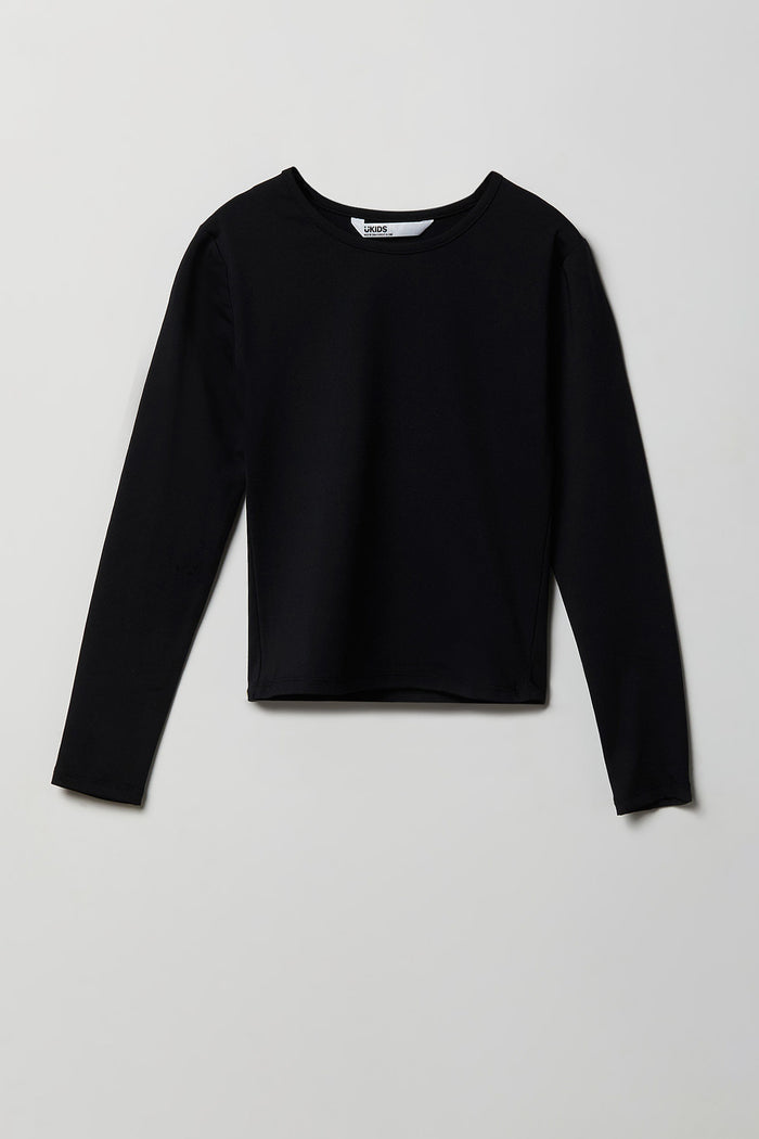 Girls Ribbed Long Sleeve Top
