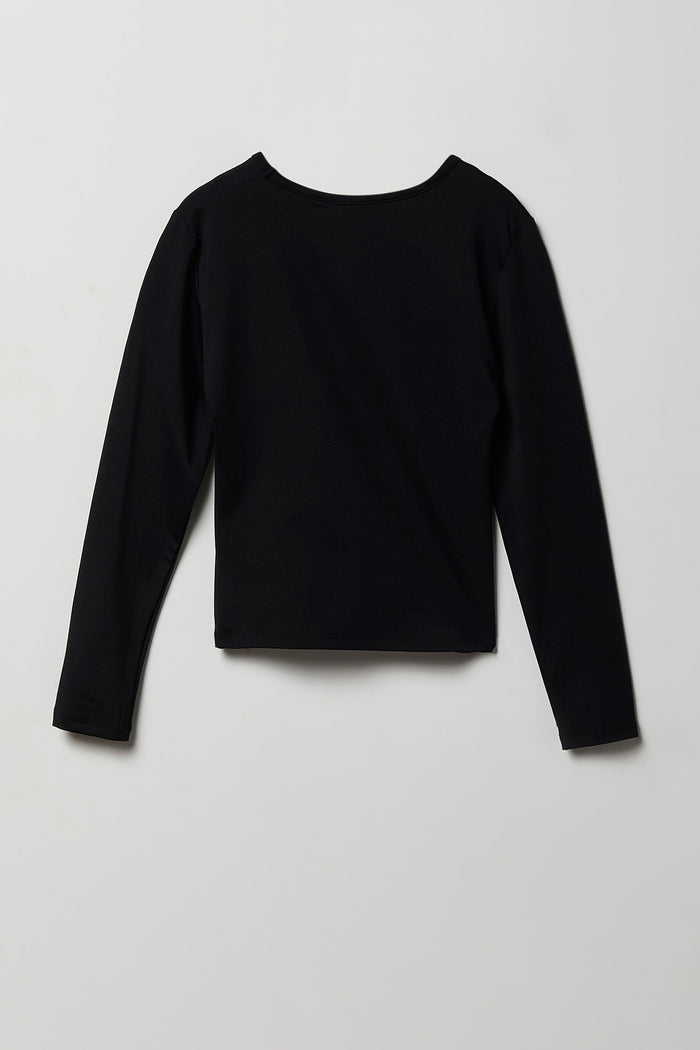 Girls Ribbed Long Sleeve Top