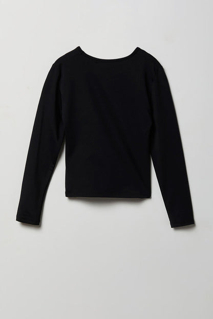 Girls Ribbed Long Sleeve Top