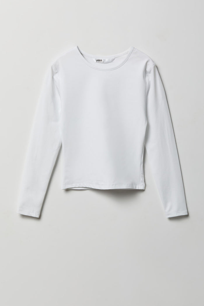 Girls Ribbed Long Sleeve Top