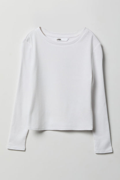 Girls Ribbed Long Sleeve Top