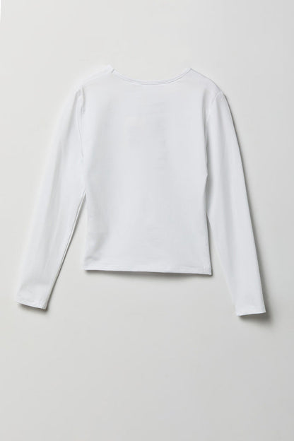 Girls Ribbed Long Sleeve Top