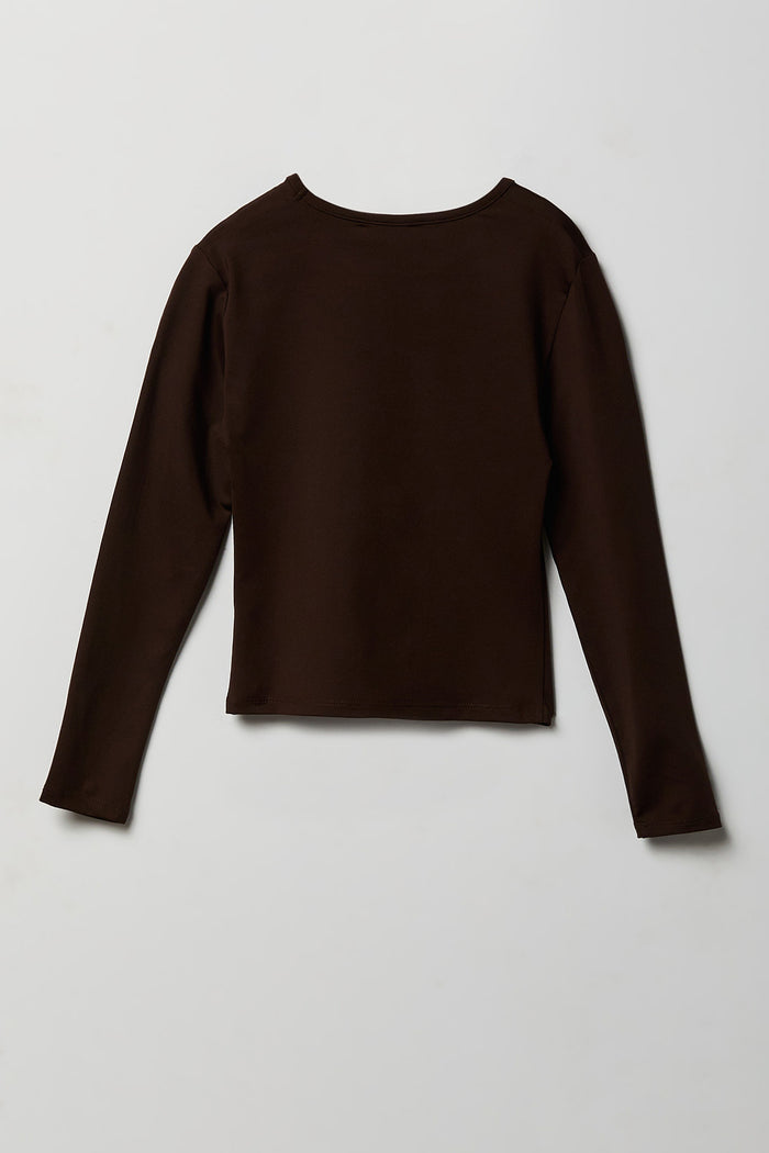 Girls Ribbed Long Sleeve Top
