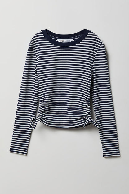 Girls Ribbed Side Cinched Top