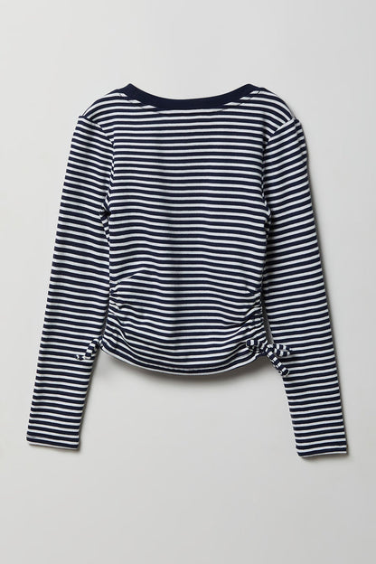 Girls Ribbed Side Cinched Top