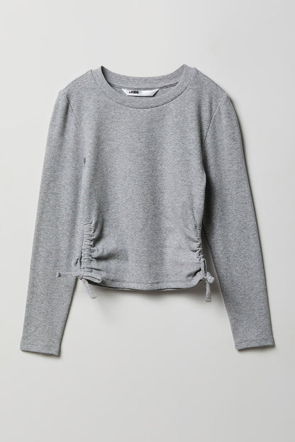 Girls Ribbed Side Cinched Top