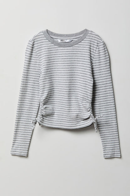 Girls Ribbed Side Cinched Top
