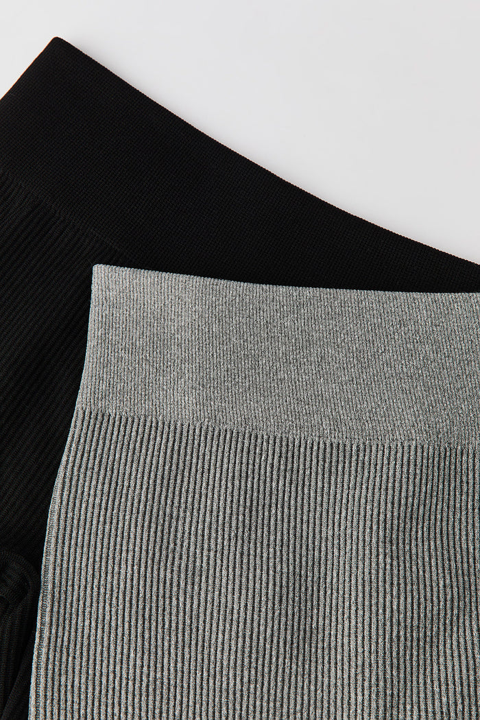 Girls Seamless Ribbed Legging (2 Pack)