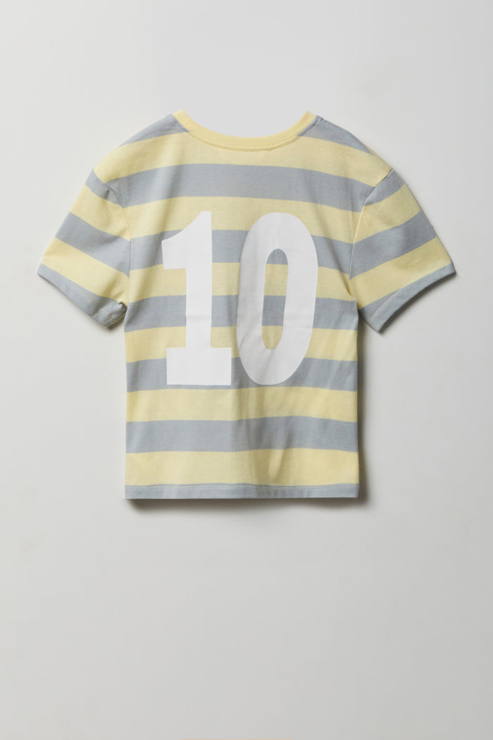 Girls Striped Graphic T-Shirt