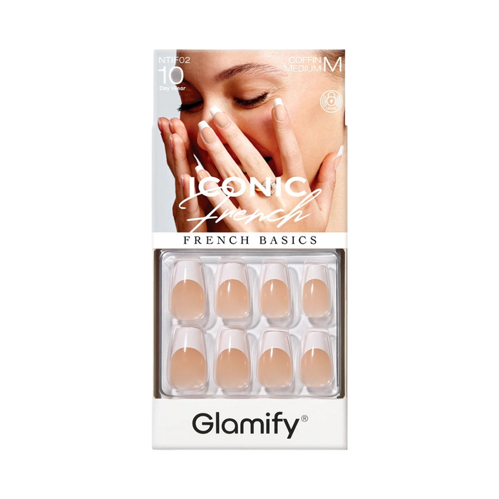Glamify Iconic French Press On Nails [Coffin Medium] #NTIF02
