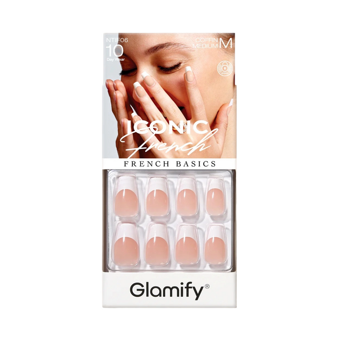 Glamify Iconic French Press On Nails [Coffin Medium] #NTIF06