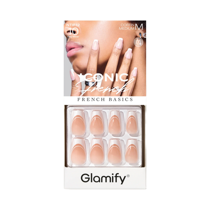 Glamify Iconic French Press On Nails [Coffin Medium] #NTIF12