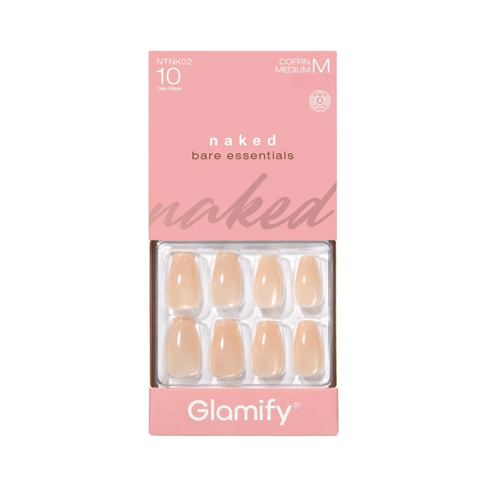 Glamify Naked Press On Nails [Coffin Medium] #NTNK02