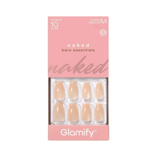 Glamify Naked Press On Nails [Coffin Medium] #NTNK02
