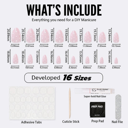 Glaze Polka Dots | Short Almond | SALON PRESS™