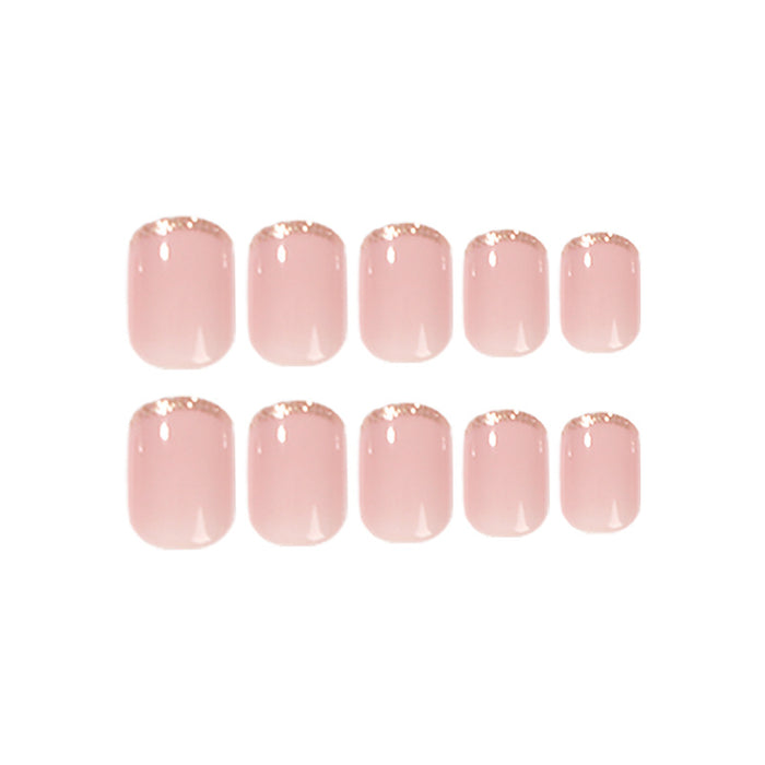 Glitter French Tip | Short Square | EASY PRESS™