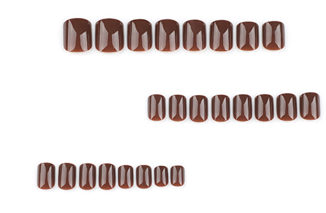 Glossy Dark Brown | Short Square | EASY PRESS™
