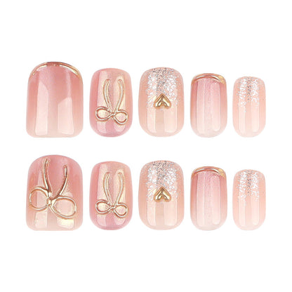 Gold Kiss | Short Square |EASY PRESS™