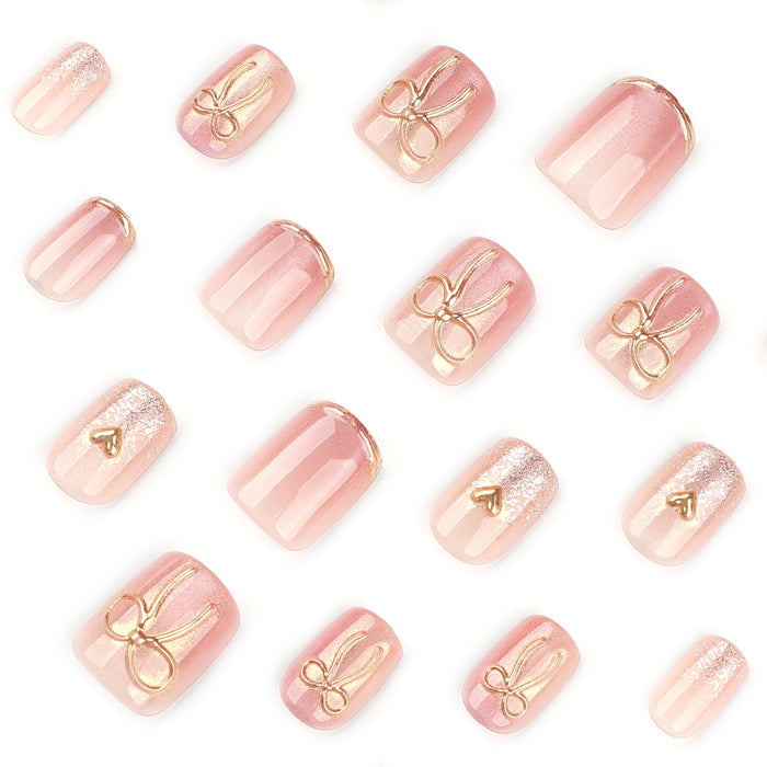 Gold Kiss | Short Square |EASY PRESS™