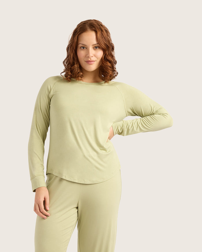 Goodnight Raglan Sleep Top - Sage