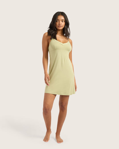 Goodnight Slip Sleep Dress - Sage