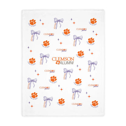 Graduation 2025 Paw Print Velvet Blanket - Personalizable - Whippie's