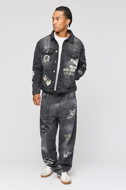Graffiti Graphic Baggy Jean