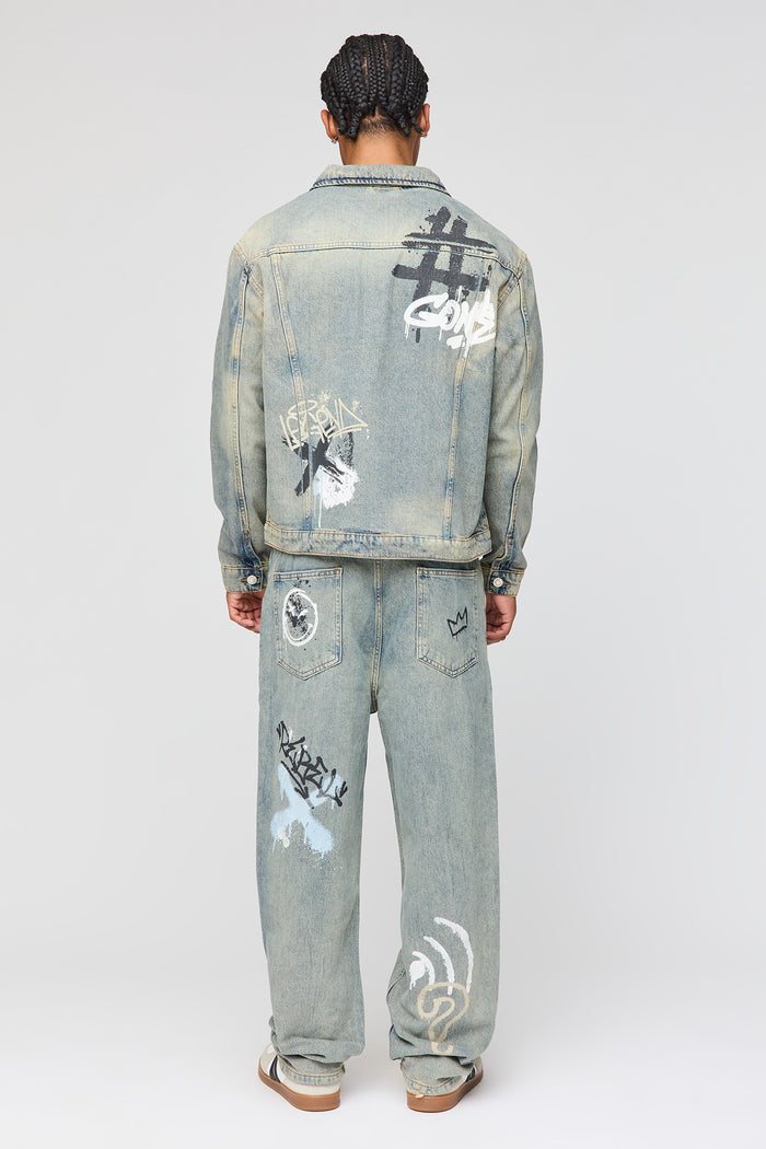 Graffiti Graphic Baggy Jean