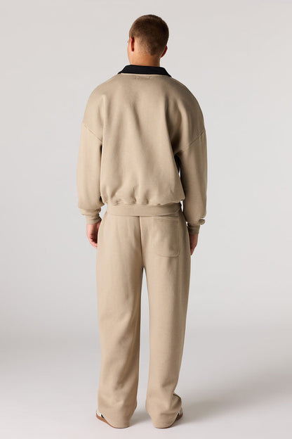 Graphic Leg Baggy Fleece Sweatpant