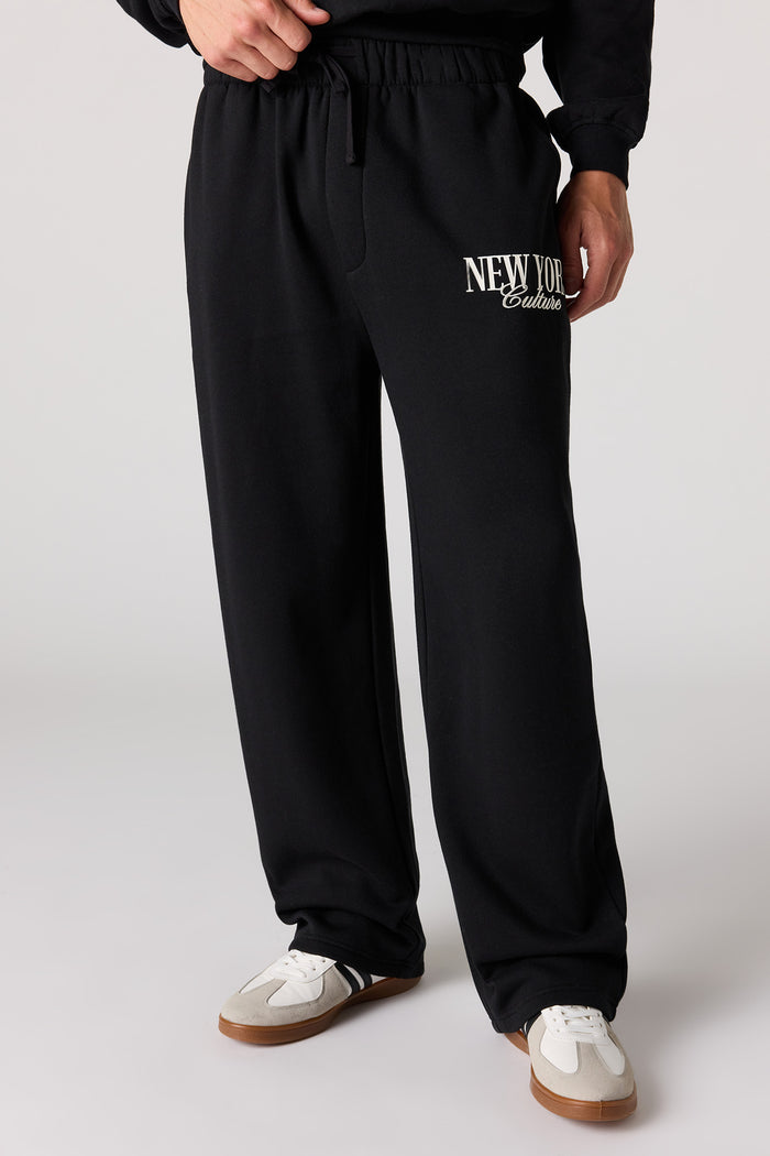 Graphic Leg Baggy Fleece Sweatpant