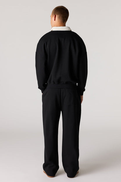 Graphic Leg Baggy Fleece Sweatpant