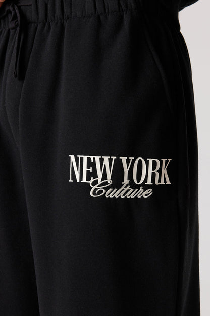 Graphic Leg Baggy Fleece Sweatpant