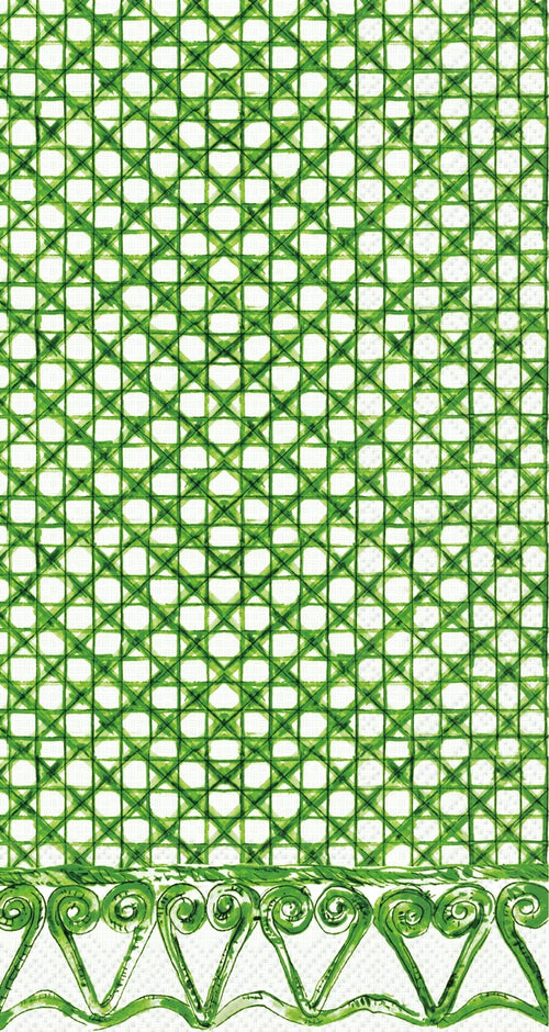 Green Botanical Cane Guest Towel
