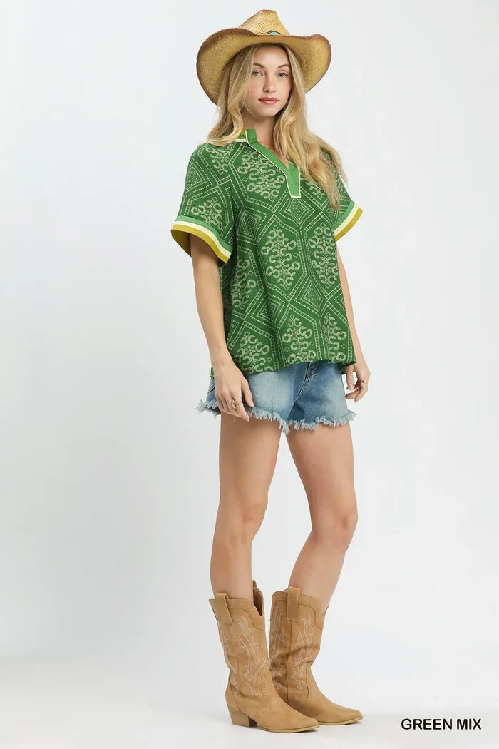 Green Geometric Top