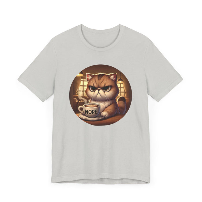 Grumpy Cat Cafe - Unisex Jersey Tee - 🐱☕ Nope, Not Today! ☕🐱 - Whippie's