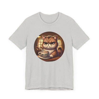 Grumpy Cat Cafe - Unisex Jersey Tee - 🐱☕ Nope, Not Today! ☕🐱 - Whippie's