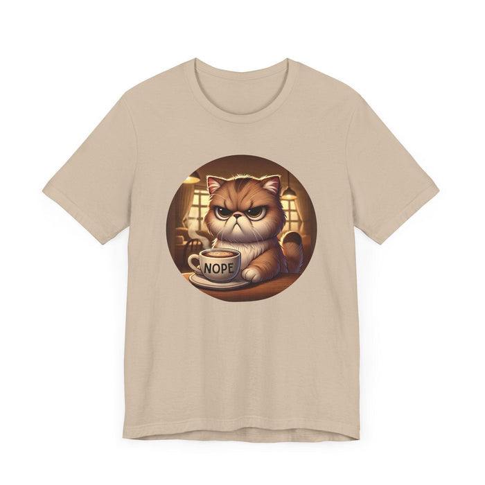 Grumpy Cat Cafe - Unisex Jersey Tee - 🐱☕ Nope, Not Today! ☕🐱 - Whippie's