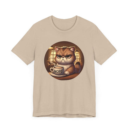 Grumpy Cat Cafe - Unisex Jersey Tee - 🐱☕ Nope, Not Today! ☕🐱 - Whippie's