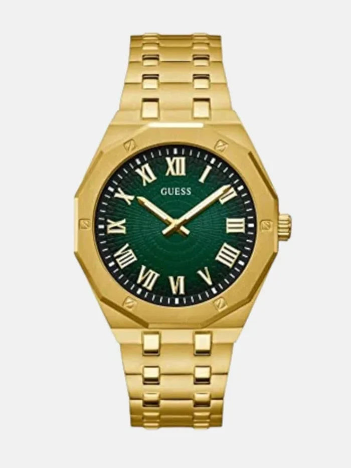 Guess Textured Dial & Stainless Steel Bracelet Style Strap Analogue Watch - GW0575G2