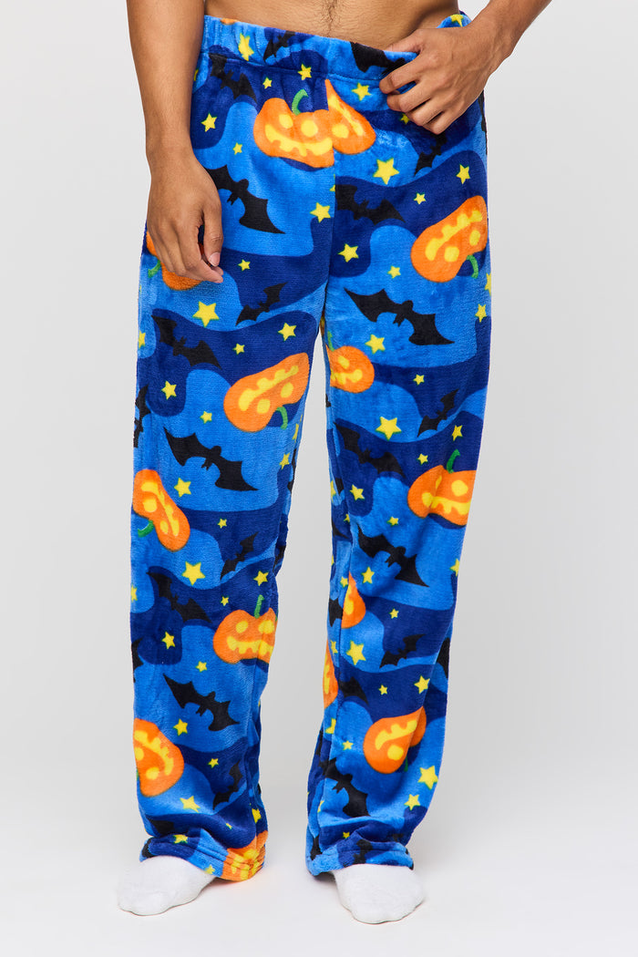 Halloween Print Plush Pajama Pant