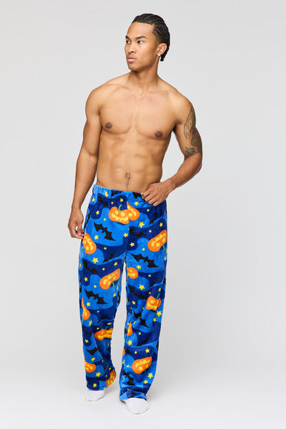 Halloween Print Plush Pajama Pant