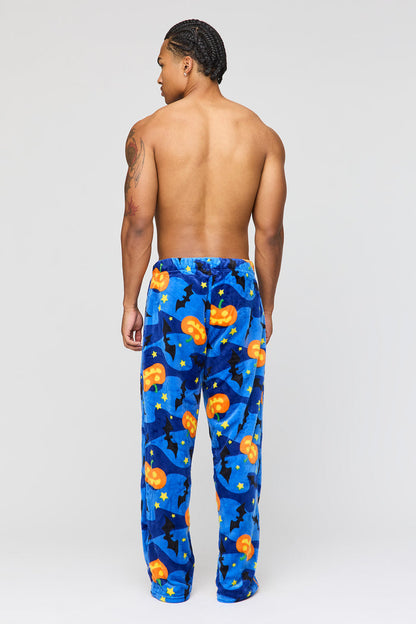 Halloween Print Plush Pajama Pant