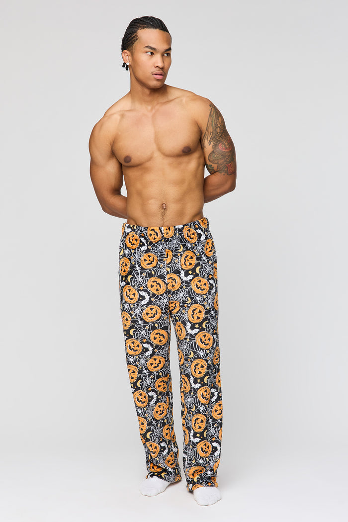 Halloween Print Plush Pajama Pant