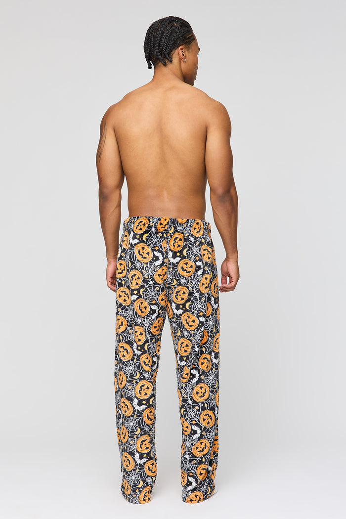 Halloween Print Plush Pajama Pant
